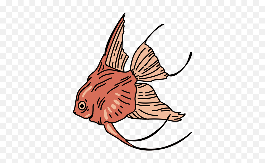 Flat Design Goldfish Illustration Vector Download Emoji,Gold Fish Clipart