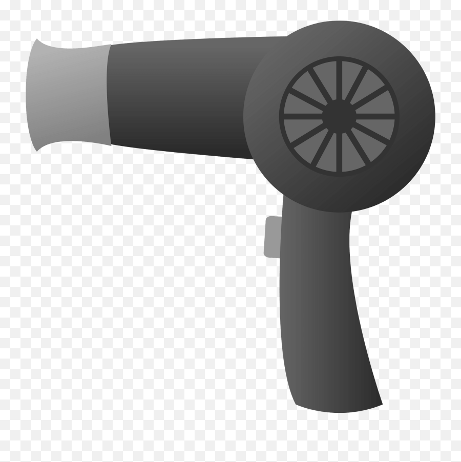 Hair Dryer - Grayscale Clipart Free Download Transparent Emoji,Dryer Clipart
