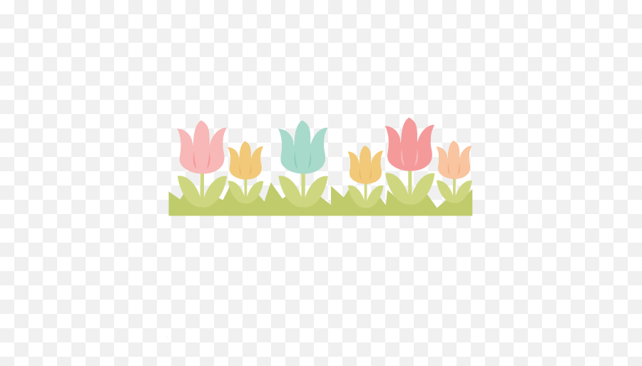 Tulip Clipart Border Png Image With No - Tulip Border Emoji,Tulip Clipart