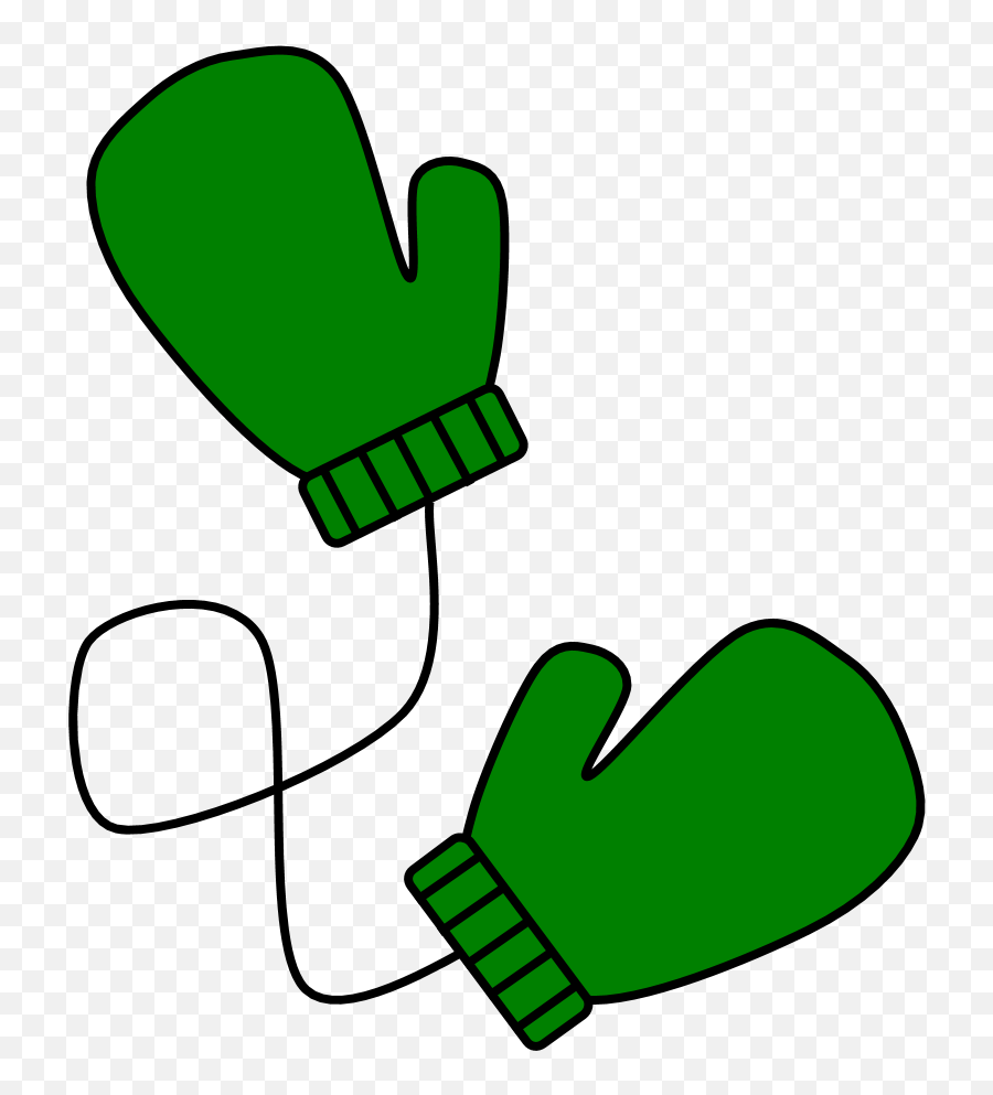 Red Mitten Clip Art - Green Mitten Clipart Emoji,Mitten Clipart
