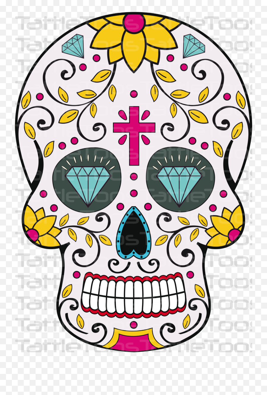 Picture - Sugar Skull Transparent Background Emoji,Sugar Skull Clipart