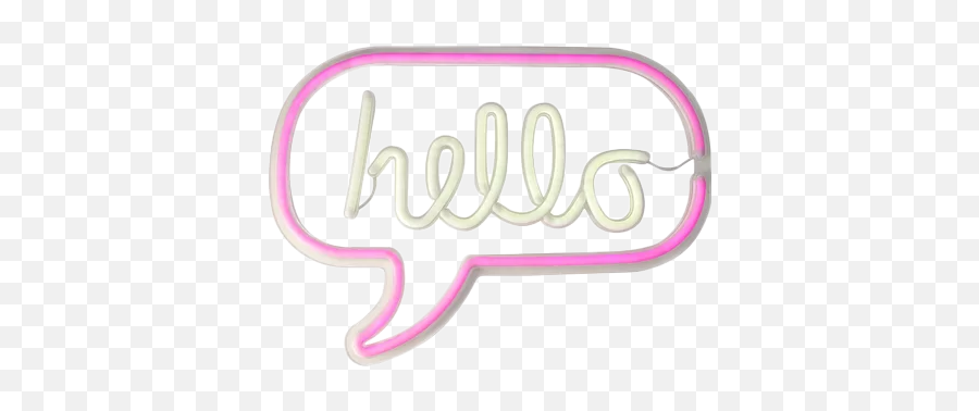 Neon Style Hello Bubble Led Neon Sign - Hello Neon Sign Png Emoji,Neon Png