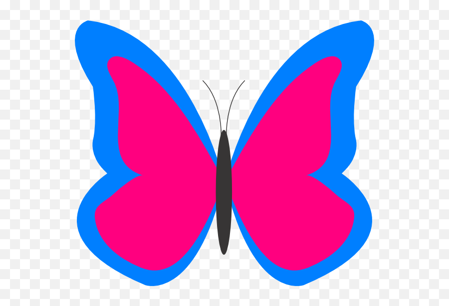 Pink Butterfly Clipart Free Images - Butterflies Clipart Emoji,Butterfly Clipart