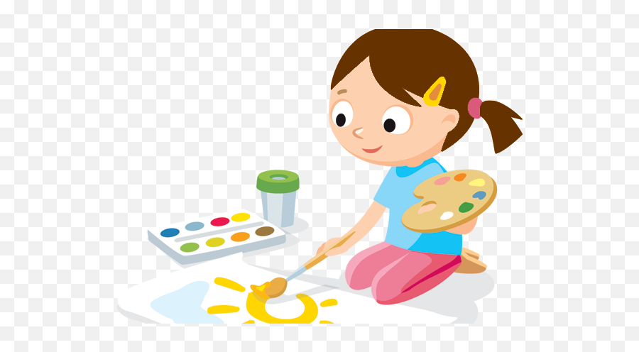 Kid Painting Clipart - Transparent Background Painting Clipart Png Emoji,Craft Clipart