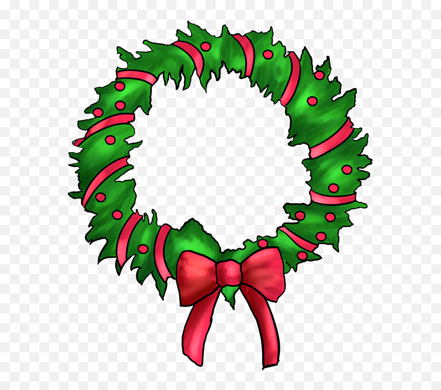 Free Christmas Wreath Cliparts - Cartoon Cute Christmas Wreath Emoji,Wreath Clipart