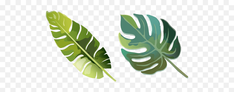 Aquarelle Tropical Leaf Cursor - Leaf Cursor Emoji,Tropical Leaf Png