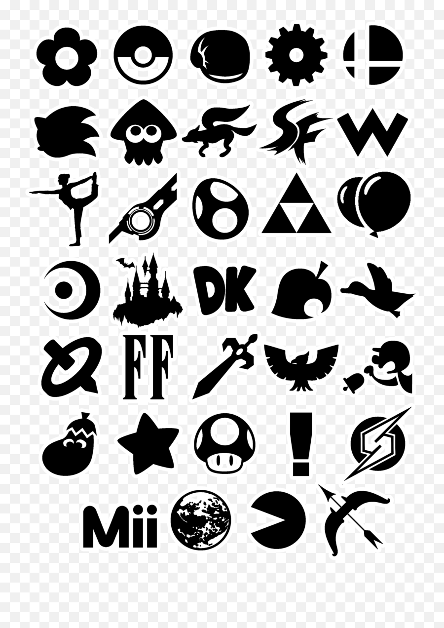 Zelda Smash Logo Vinyls - Dot Emoji,Smash Logo
