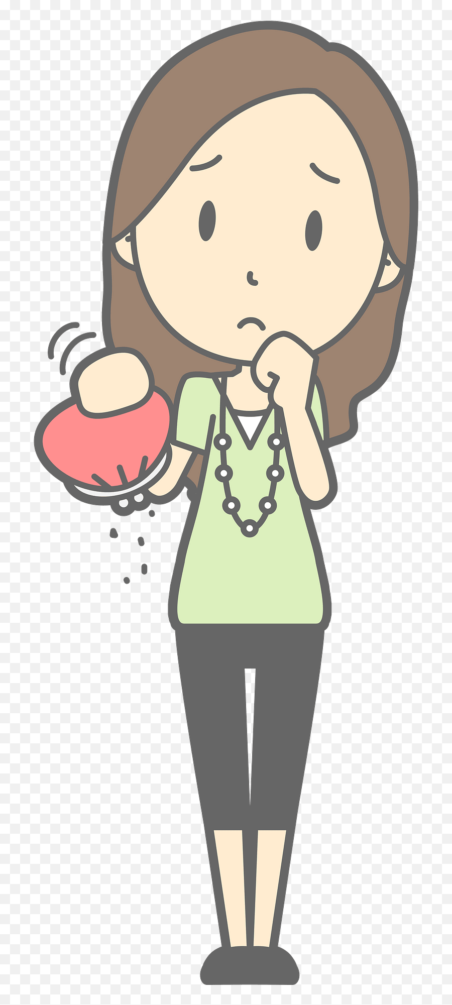 Woman Has No Money Clipart - Woman With No Money Clipart Emoji,Money Clipart