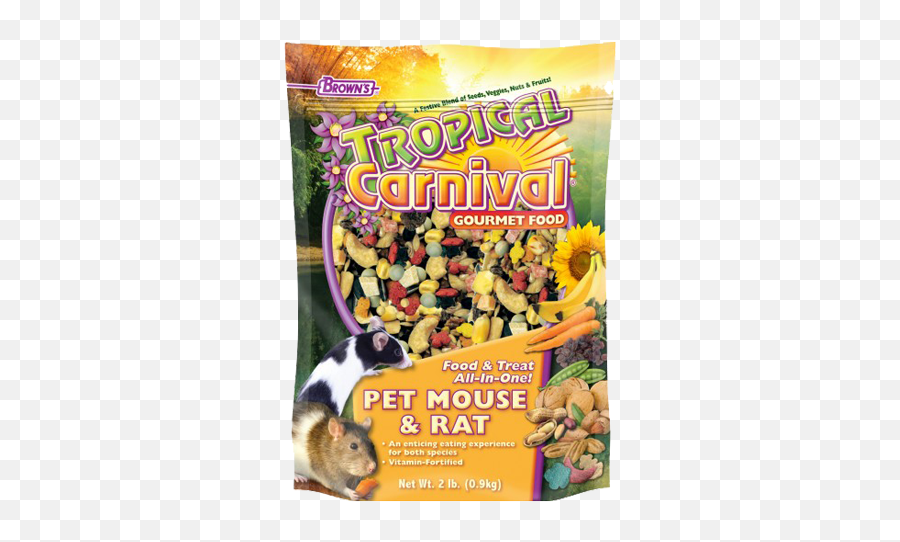Brownu0027s Tropical Carnival Gourmet Pet Mouse U0026 Rat Food - 2 Lb Fm Tropical Carnival Natural Pet Mouse Emoji,Rat Transparent