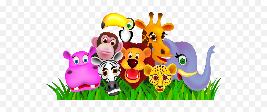 Cartoon Animals Animal Clipart - Transparent Background Zoo Animals Clipart Emoji,Animal Clipart