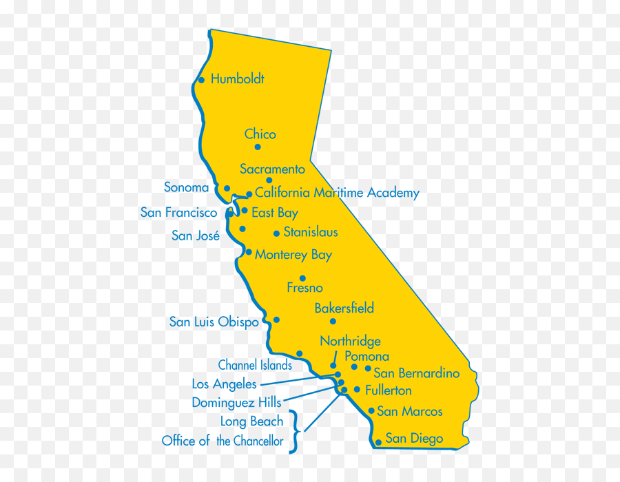 Csueu U003e About U003e Chapters - State Colleges In California Emoji,California Map Png