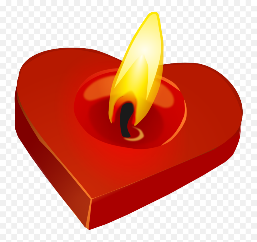 Valentines Candle - Heart Shaped Candle Png Emoji,Candle Clipart