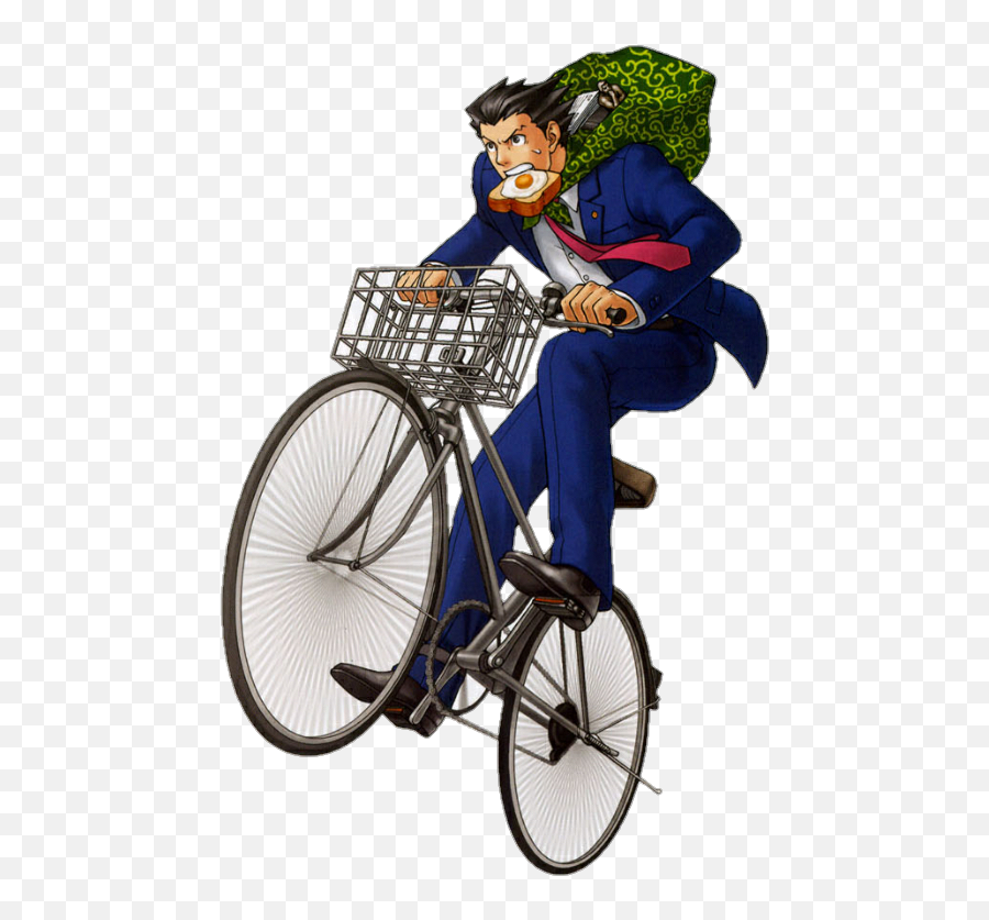 Phoenix Wright With Toast In His Mouth - Ace Attorney Phoenix Wright Artwork Emoji,Phoenix Wright Png