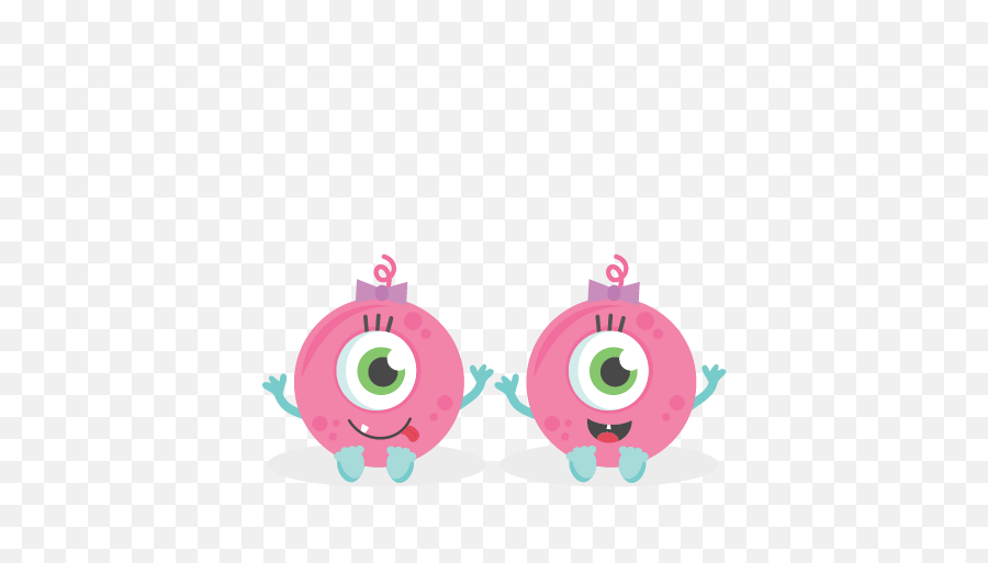 Twin Baby Girl Monsters Svg Scrapbook Cut File Cute Clipart - Baby Girl Monster Clipart Emoji,Cut Clipart