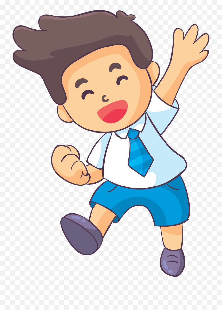 Laughing Schoolboy Clipart - Uniform School Boy Clipart Emoji,Laughing Clipart