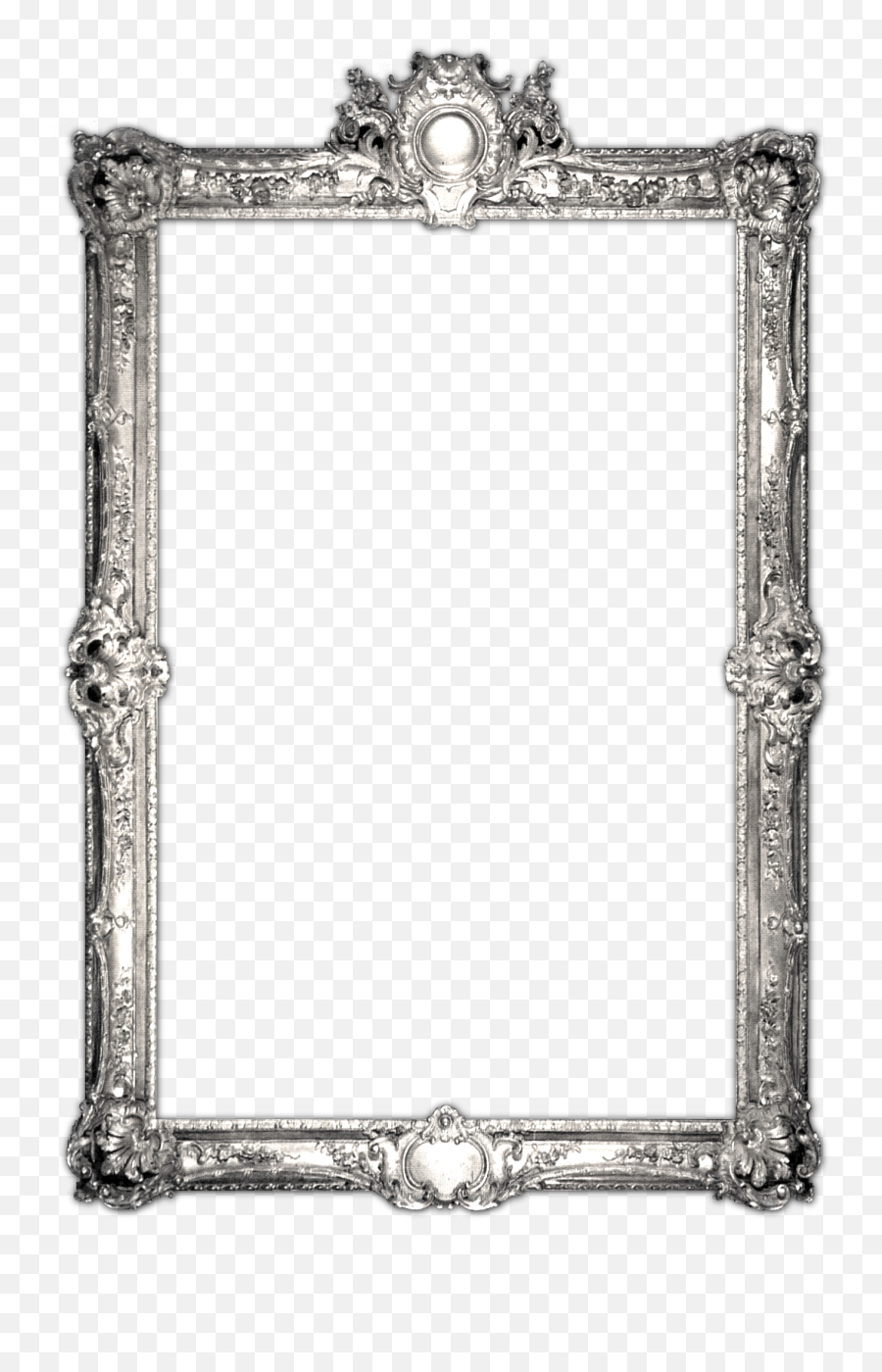 Antique Silver Frame Png - Antique Mirror Frame Png Emoji,Silver Frame Png