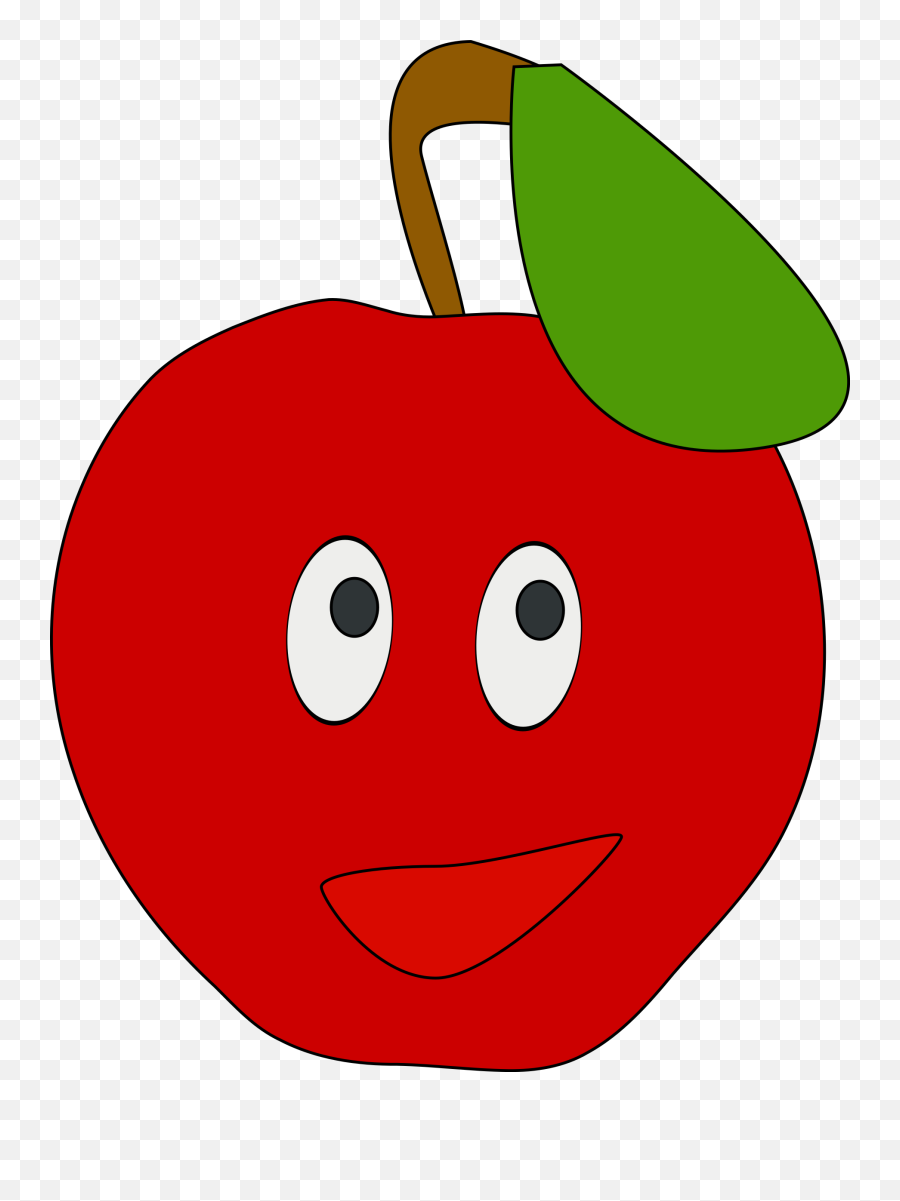 Smiling Apple Svg Clip Arts Download - Apple Gif Clip Art Emoji,Apple Clipart Png