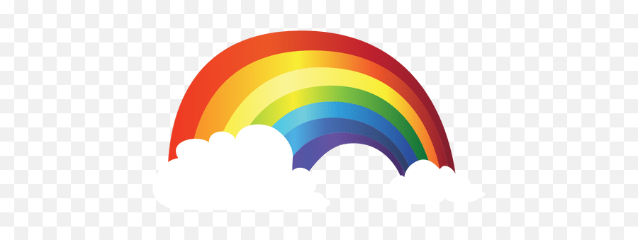Colorful Rainbow With Clouds Transparent Png - Nuvem Com Color Gradient Emoji,Clouds Transparent