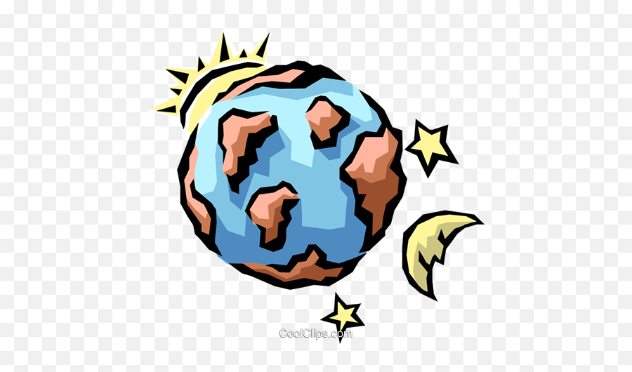 Earth Sun Moon Stars Royalty Free - Bild Von Sterne Sonne Mond Und Erde Emoji,Moon And Stars Clipart