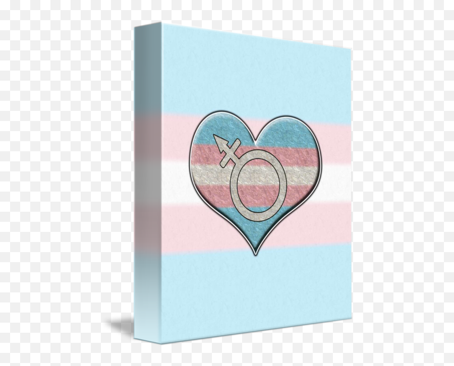 Transgender Pride Heart With Symbol By Tavia Walker Emoji,Transgender Symbol Png