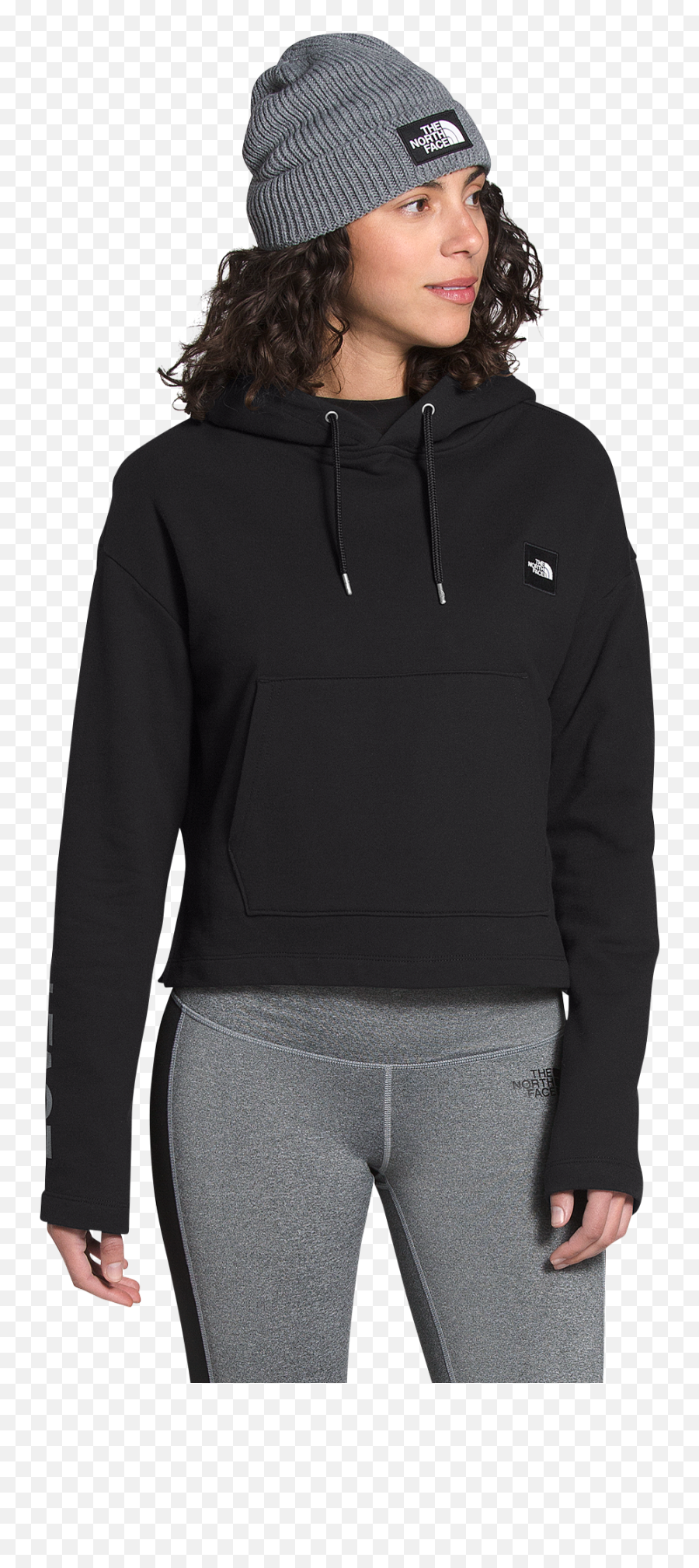 The North Face Womens Logo Cropped Hoodie In Whiteblue Emoji,North Face Logo Png