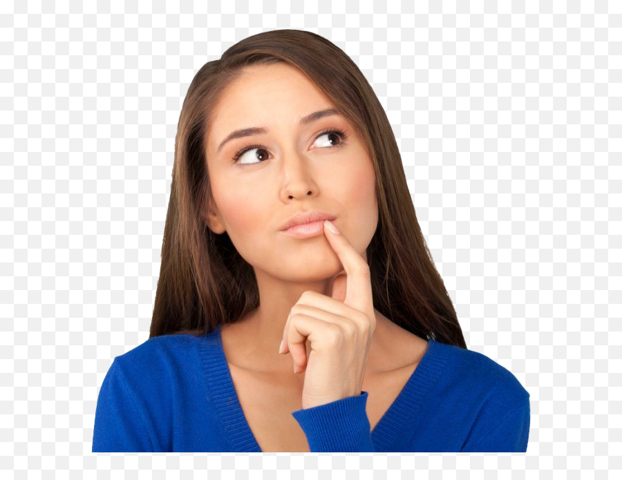 Thinking Woman Png Transparent Images - Girl Thinking Png Emoji,Woman Png