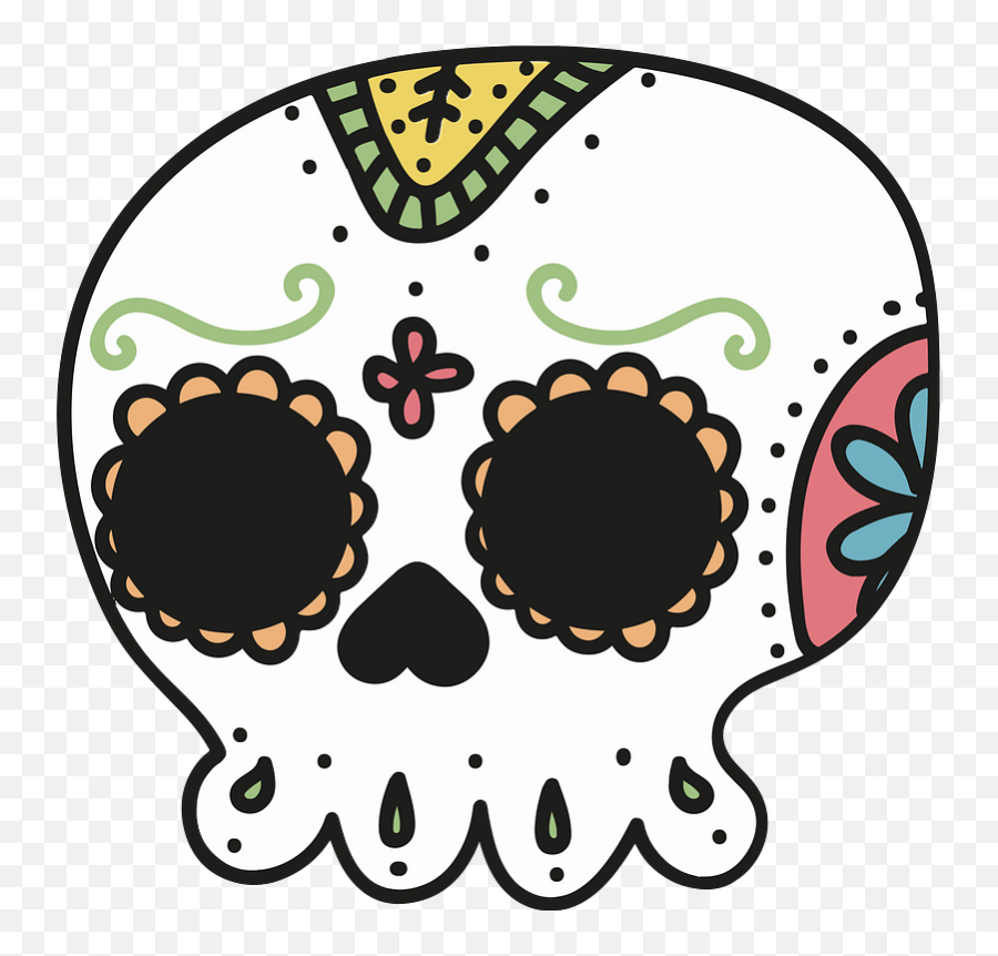 Sugar Skull Clipart - Calaveras Dibujos De Catrinas Emoji,Sugar Skull Clipart