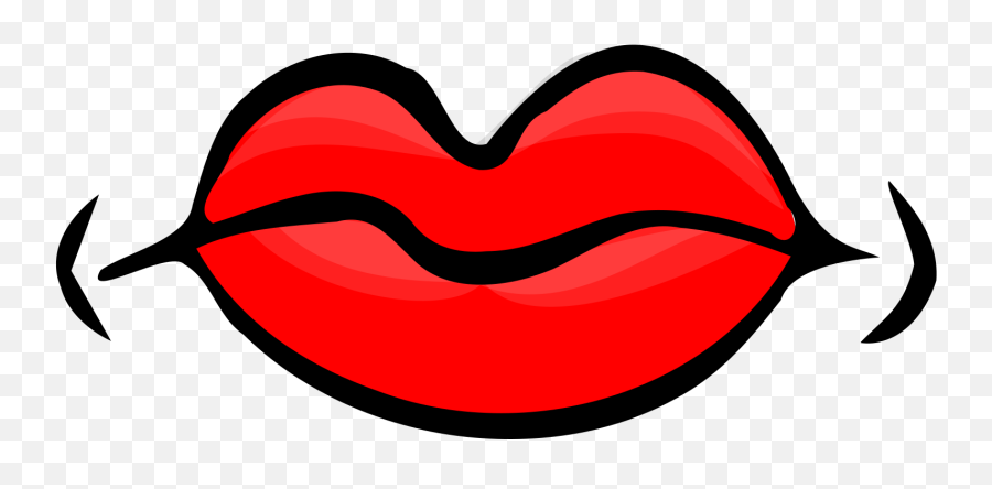 Red Lips Clip Art At Vector Clip Art - Cartoon Lips Clip Art Png Emoji,Lips Clipart