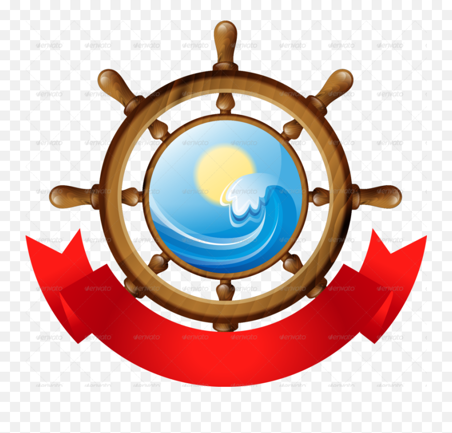 Download Hd Ship Wheel Clipart Shipu0027s Wheel - Steering Wheel Ship Steering Wheel Vector Png Emoji,Wheel Clipart