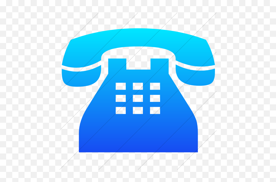 Iconsetc Simple Ios Blue Gradient Classica Traditional - Simple Blue Phone Icon Png Emoji,Telephone Logo