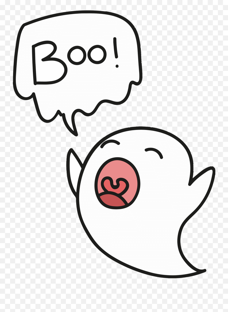 Ghost Says Boo Clipart Free Download Transparent Png - Clipart Boo Emoji,Cute Ghost Clipart