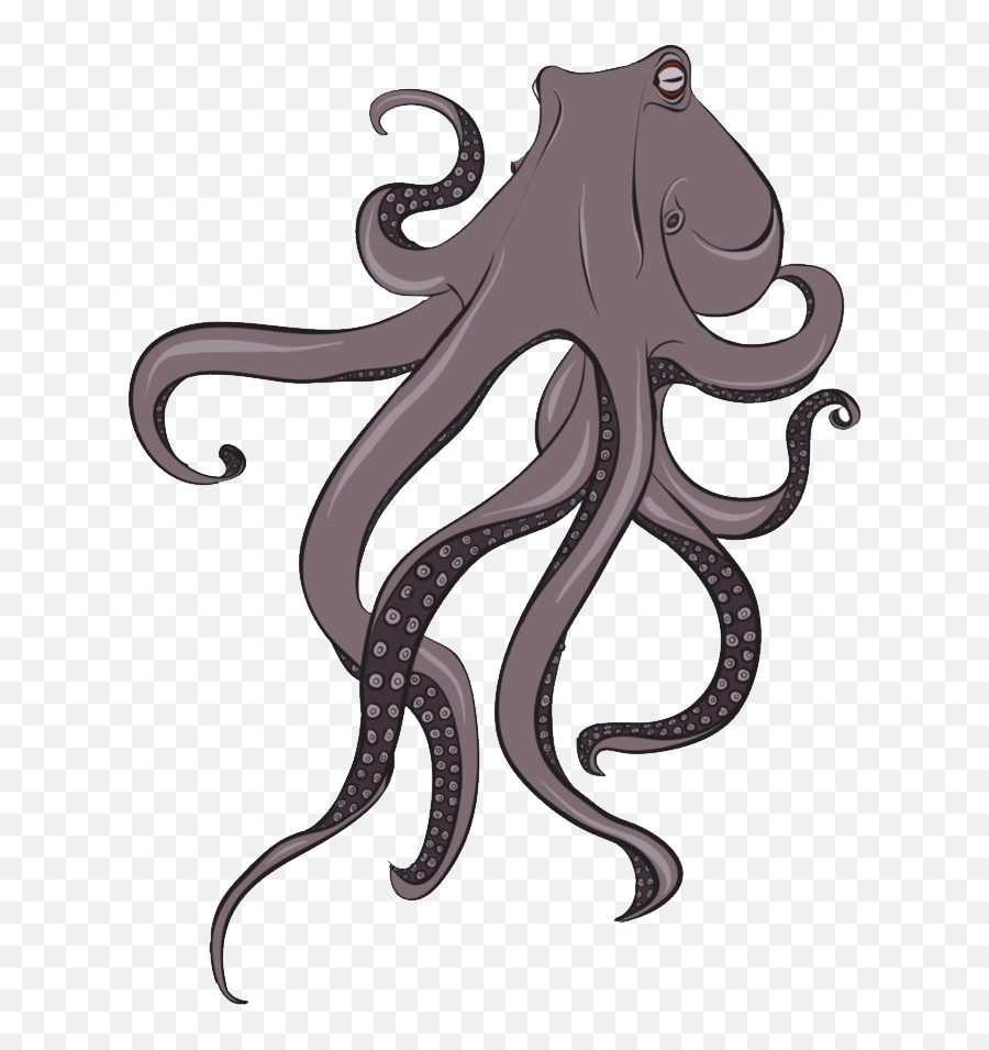 Beautiful Gray Octopus Png - Octopus Art Png Emoji,Octopus Png