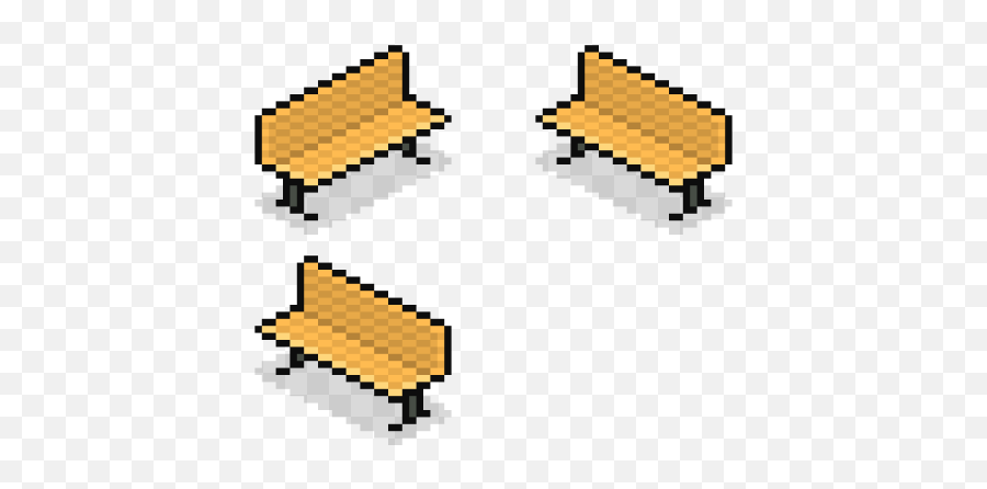 Bench Clipart Pixel Art - Park Bench Pixel Art Emoji,Pixel Png