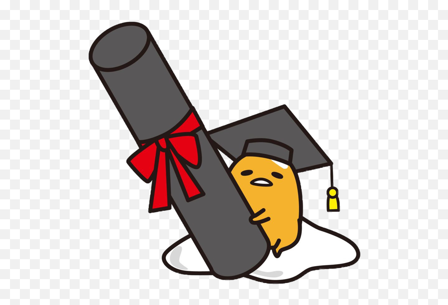 Grad Gudetama Transparent Png Image - Png Graduation Gudetama Emoji,Gudetama Png