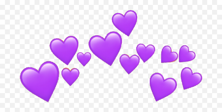 Heart Emoticon Png - Purpleheart Heartcrown Aesthetic Tum Transparent Purple Heart Filter Emoji,Transparent Heart Emojis