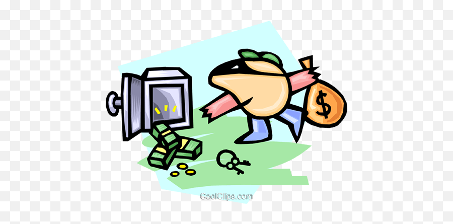 Cartoon Robber Royalty Free Vector Clip Art Illustration - Fraud Emoji,Robber Clipart