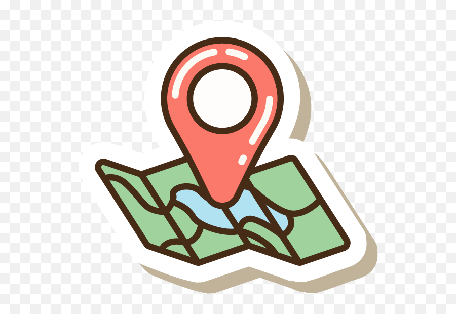 Map - Cute Clipart For Travel Emoji,Travel Clipart