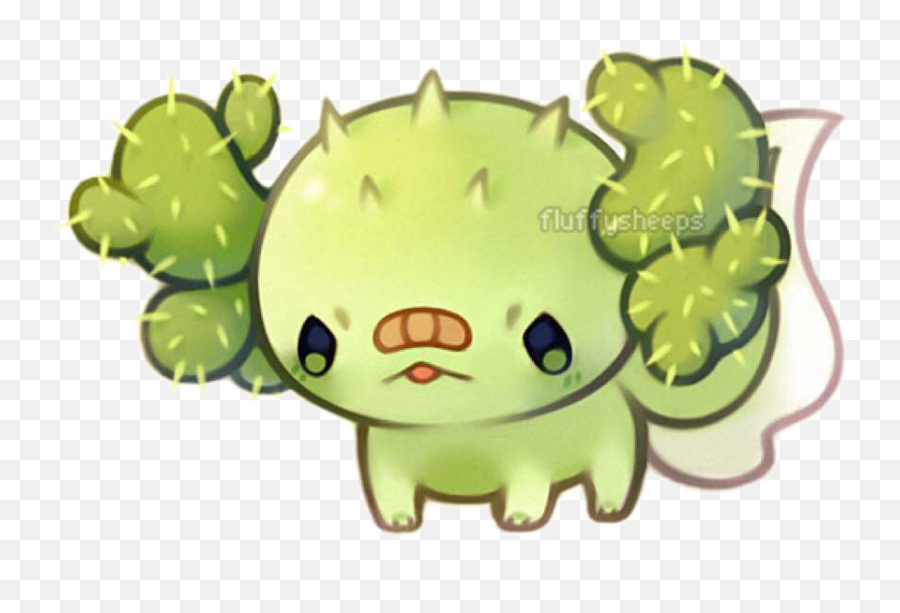 Cute - Cactus Axolotl Emoji,Axolotl Clipart