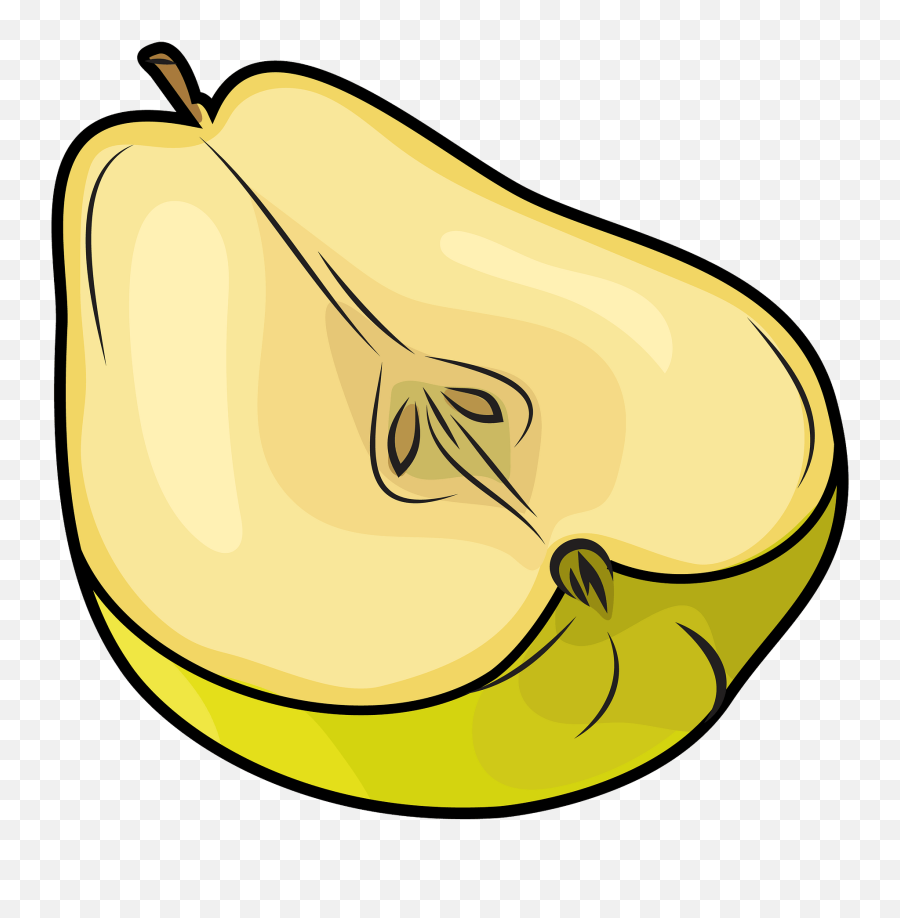 Pear Cut In Half Clipart Free Download Transparent Png - Clipart Half A Pear Emoji,Cut Clipart