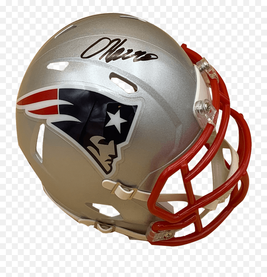 Damien Harris Signed New England Patriots Speed Mini Helmet Emoji,Patriots Helmet Logo