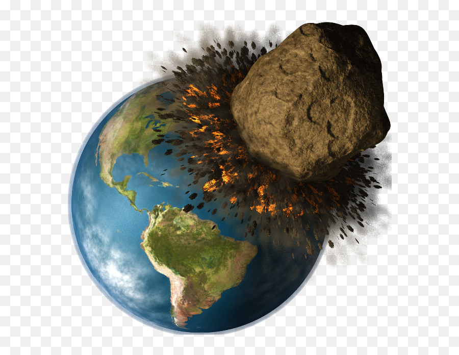 Download Planet Reporter Space Detectives Astronomy - Asteroid Hitting Earth Transparent Emoji,Asteroid Clipart