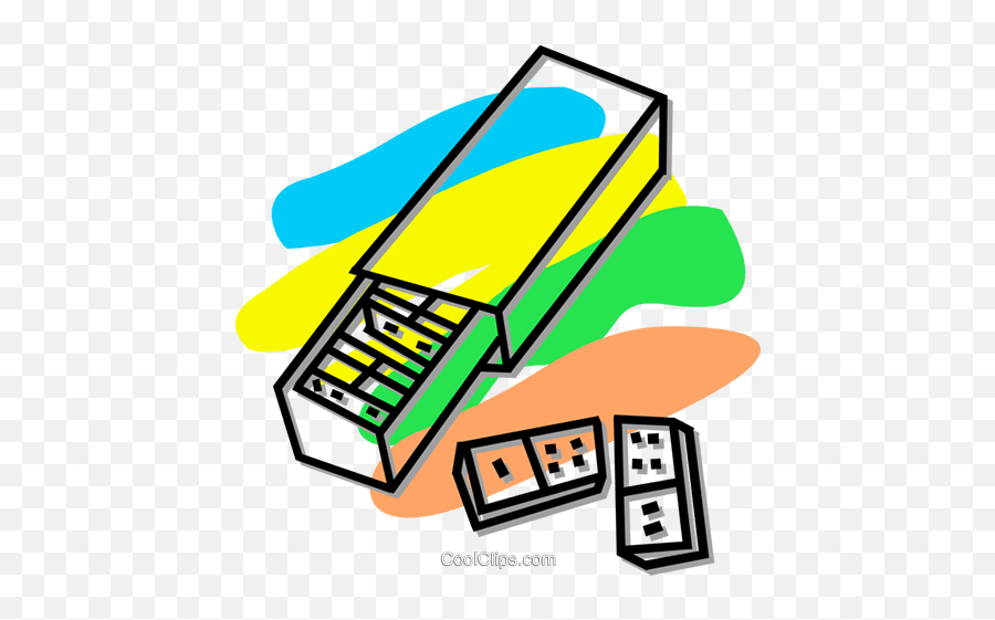 Box Of Dominos Royalty Free Vector Clip - Vertical Emoji,Dominoes Clipart