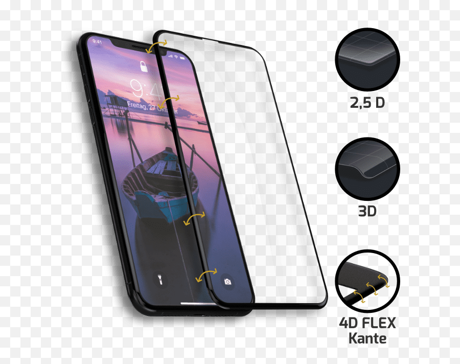 Glaz Screen Protector Hybrid - The Iphone X Bulletproof Glass Portable Emoji,Iphone X Png