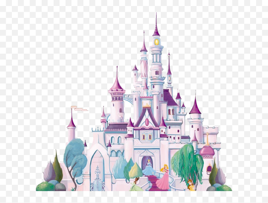 Download Hd Transparent Pink Castle Png Clipart - Disney Emoji,Disney Character Clipart