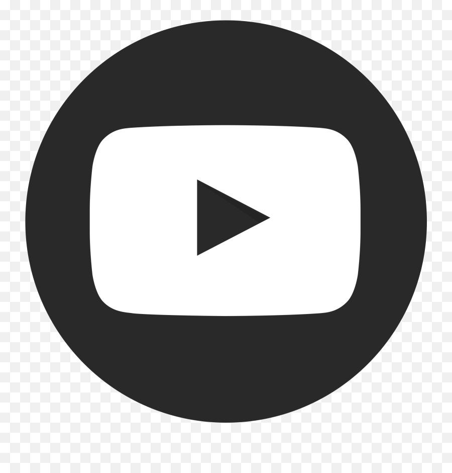 Open - Youtube Round Logo Png Black Full Size Png Download Black And White Youtube Icon Emoji,Youtube Logo Png