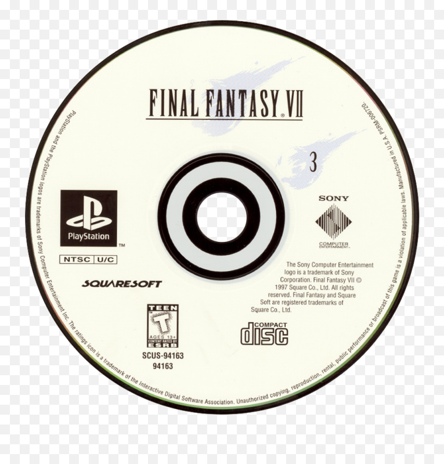 Final Fantasy Vii Details - Final Fantasy Vii Disc Png Emoji,Ff7 Logo