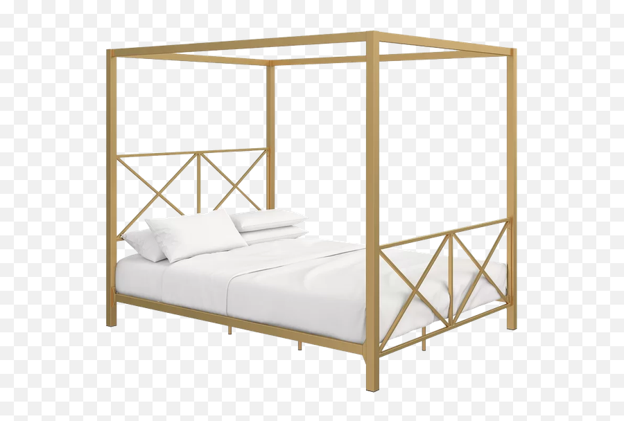 Gilma Canopy Bed Gold - Gold Canopy Bed Full Emoji,Bed Transparent