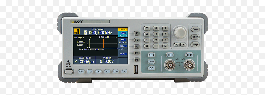 Owon Ag1022f 2 - Ch Arbitrary Waveform Generator With Counter 25 Mhz Arbitrary Waveform Generator Owon Emoji,Waveform Png