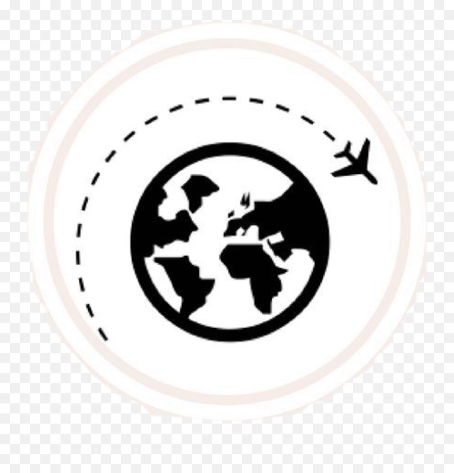 Download Hd Globe Airplane Earth Icon Grafic Travel - Travel Clipart Png Transparent Emoji,Tumblr Icon Transparent