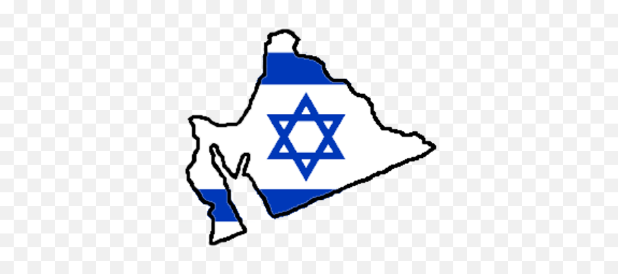 Flag Map Of Greater Israel - Flag Map Of Israel Emoji,Israel Png